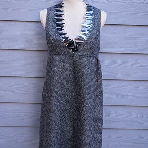 Anna Sui for Target Gray and Silver Embellished Halter Dress, M